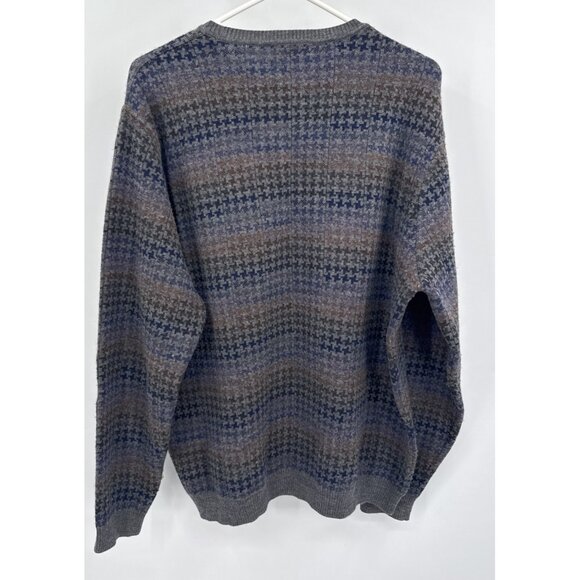 Vintage Lenor Romano Extra Fine Merino Wool Sweater Mens L Crewneck Long Sleeve - Picture 4 of 5